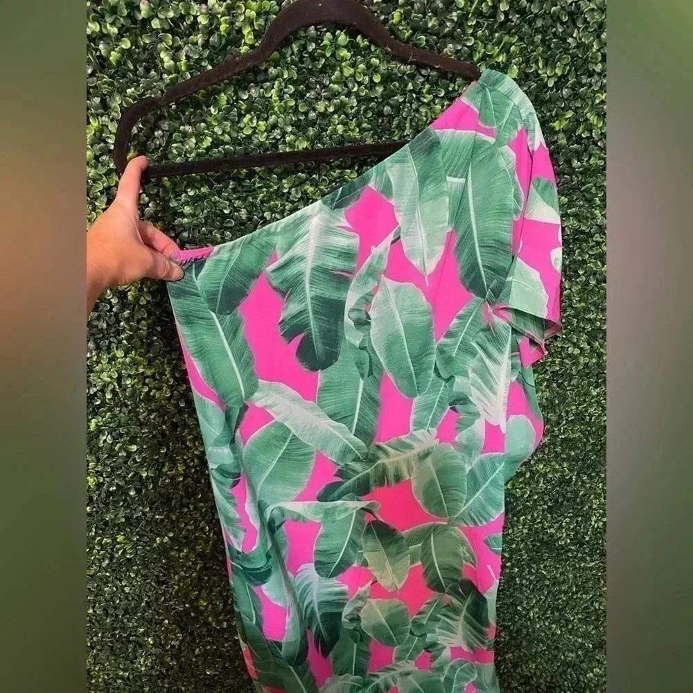 Buddy Love | Major Flair Maxi Dress in Palm Leaf Green - Size Small - Picture 2 of 10